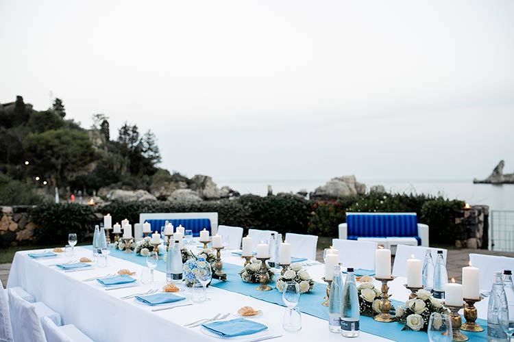 wedding reception on the Isola Bella terrace