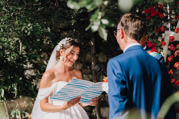 ceremony in the charming coastal town of Bogliasco