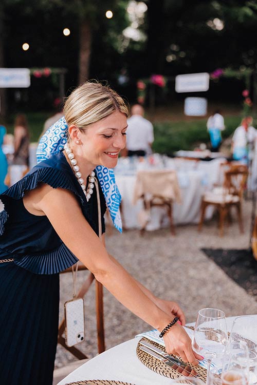 reception in the villa’s garden